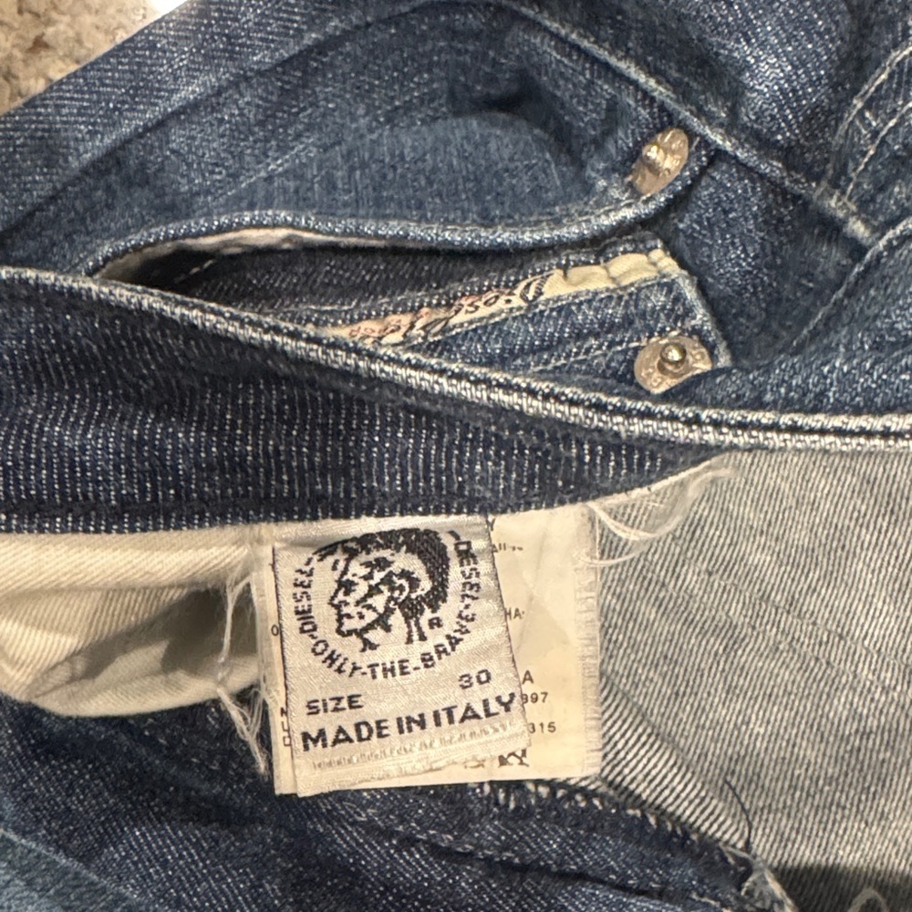 Vintage Diesel Blue Denim Jeans Size 30 - Picture 5 of 8